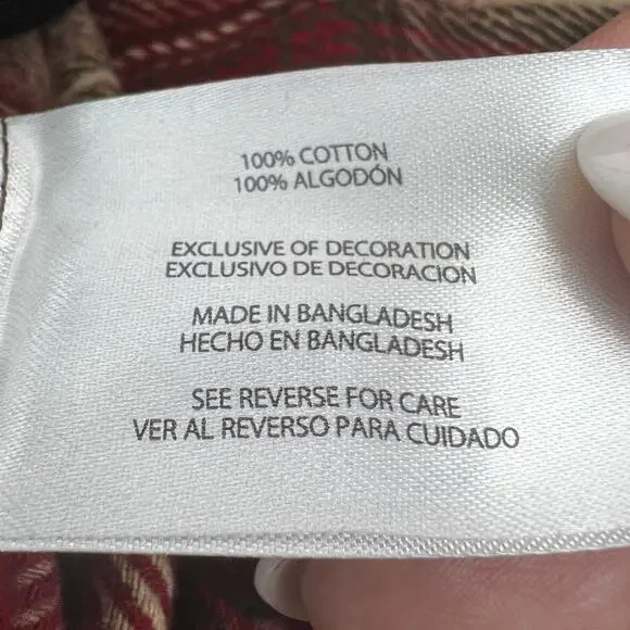 ORVIS Red and Tan Plaid Flannel Shacket Shirt Size Large - Picture 8 of 11